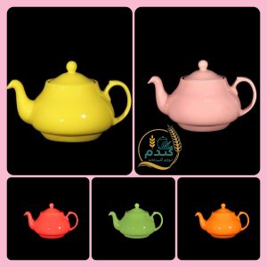 قوری چینی رنگی