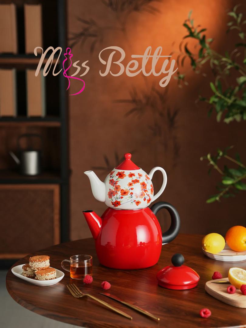 ست کتری قوری لعابی