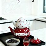 ست کتری قوری لعابی