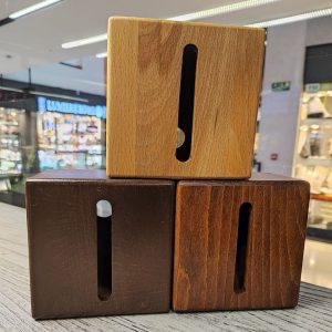 جعبه دستمال کاغذی چوبی مربع