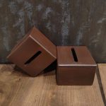 جعبه دستمال کاغذی چوبی مربع