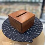 جعبه دستمال کاغذی چوبی مربع