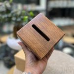 جعبه دستمال کاغذی چوبی مربع